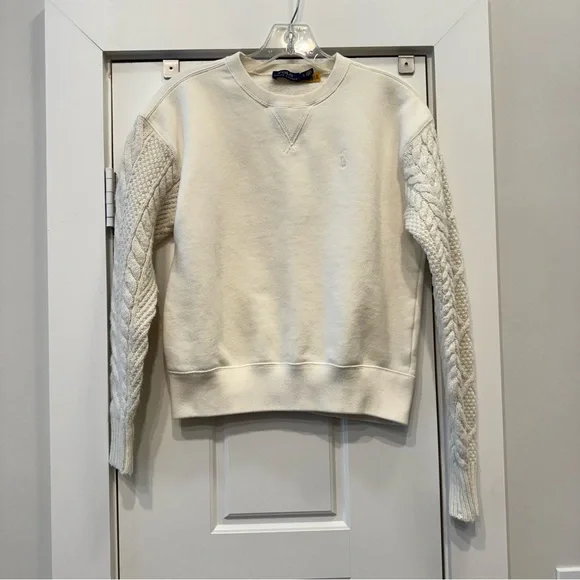 Polo by Ralph Lauren Cream Crew Neck Sweater - Picture 12 of 16